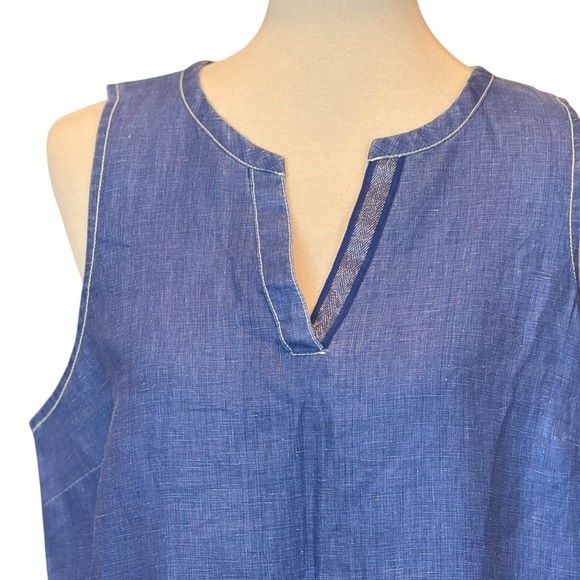 Sleeveless Blue Dress - Picture 2 of 9